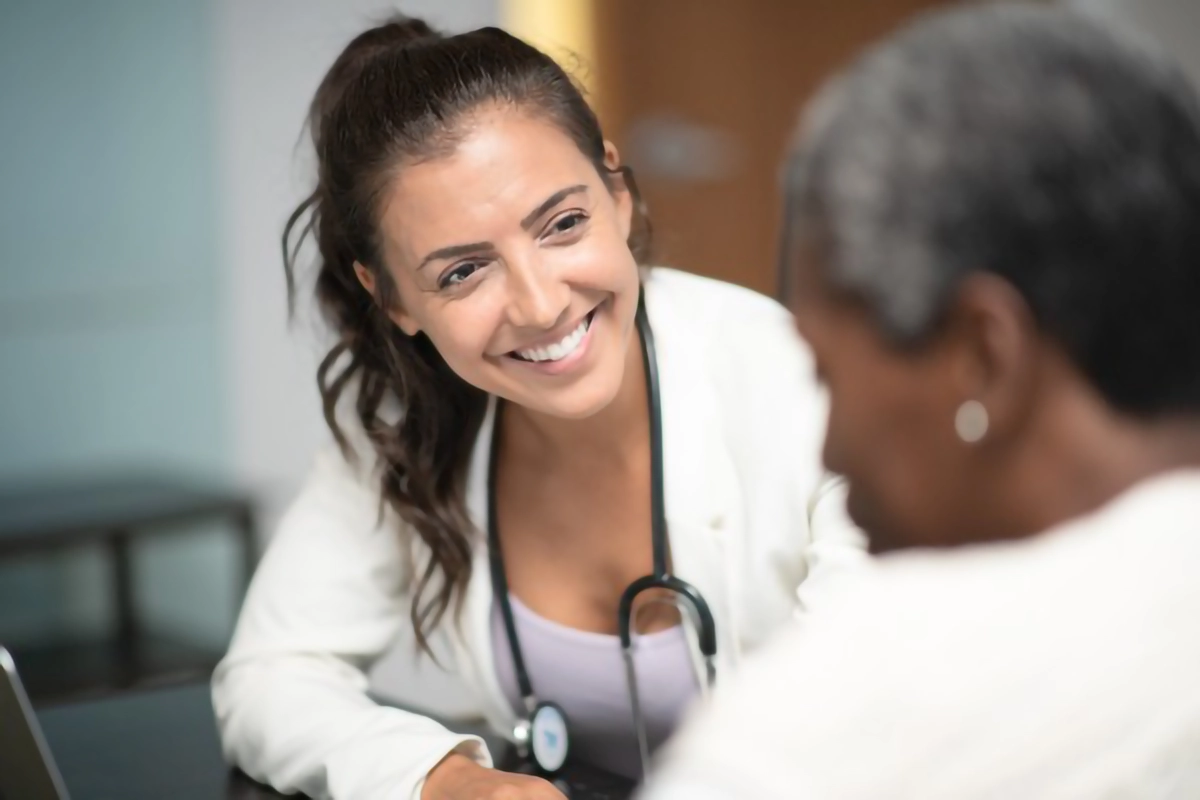 female doctor talking